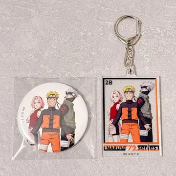 NARUTO 72 시리즈 캔뱃지 아크릴 키링 세트 28권