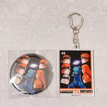 NARUTO 72 시리즈 캔뱃지 아크릴 키링 세트 45권