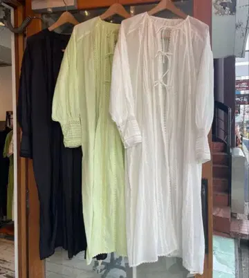 빔즈 보이 빈티지 레이스 원피스 롱 원피스 셔츠