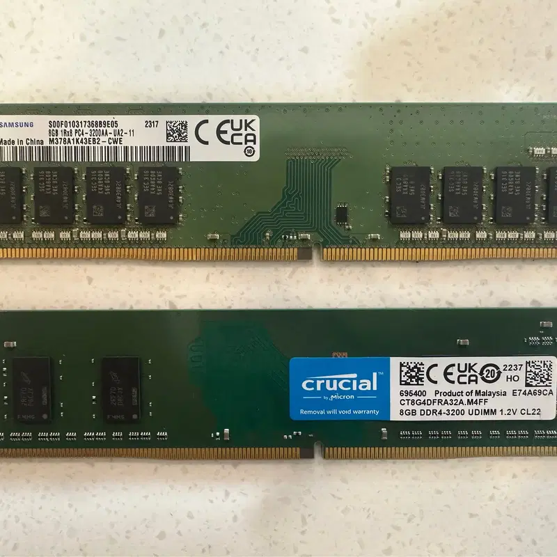 ddr4-3200 램 8기가 x2 (16gb) 팝니다.