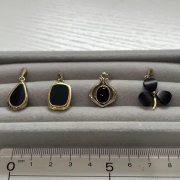 정리 4점 블랙 골드 펜던트 탑 유품 정리 0403-34
