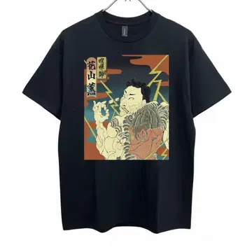 카잔 카오루 바키 우키요에 티셔츠 [ XL 사이즈 ] 블랙