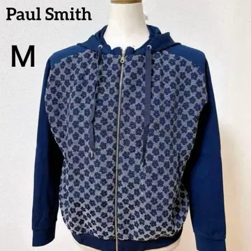 [ 새상품급 ] 폴스미스 꽃무늬 집업 후드티 세탁 가능 네이비 M