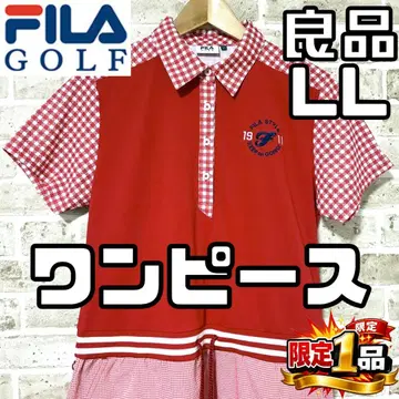 [ 선착순 ] 휠라골프 여성용 반팔 원피스 LL 레드 적색 계열