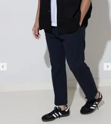 BEAMS 빔즈 시어서커 앵클 이지 팬츠 네이비 XL