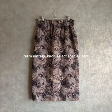 보태니컬 무늬 스커트 롱 스커트 빈티지 코디 올 패턴 고블랑 직조풍