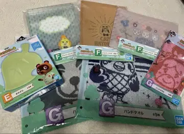 [미개봉 새상품] 동물의 숲 훼미리마트 제일복권 E.F.G상 세트