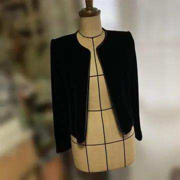 벨벳 노카라 자켓 볼레로