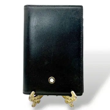 새상품급 몽블랑 카드 홀더 명함지갑 올 가죽 블랙