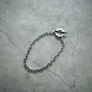 agnes b. 비쥬 실버 925 토글 클래스프 체인 팔찌