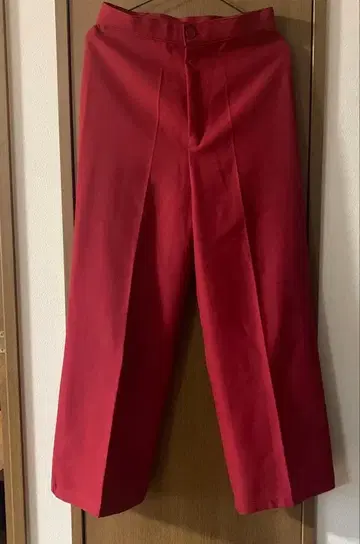 빈티지 빨간색 폴리 팬츠 예쁜 핏 카네코 아야노