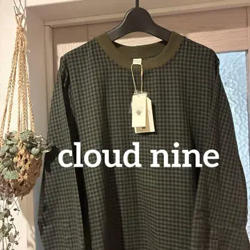 새상품 cloud nine 체크 긴팔 원피스