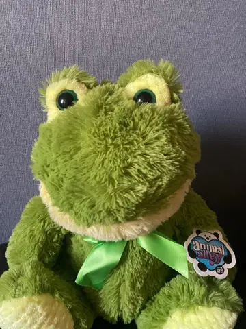 개구리 봉제 인형 리본 포함