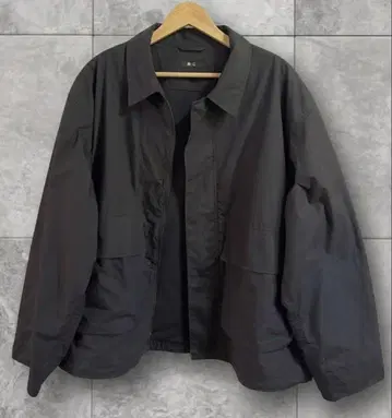 유니클로C 코튼 숏 블루종 블랙 XL