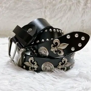 스터드 벨트 블링블링 웨스턴 천연 가죽 y2k sk8 스케이터