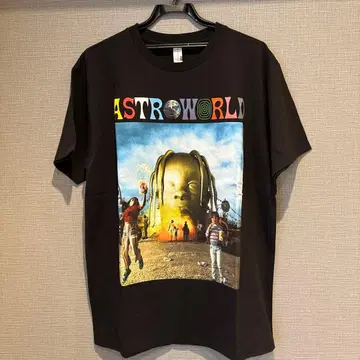 Travis Scott ASTROWORLD 재킷 사진 T셔츠 블랙 L