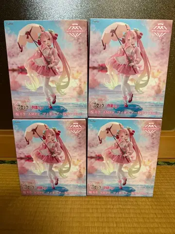 벚꽃 미쿠 AMP+ 피규어 ~벚꽃 드레스 ver.~ 4개