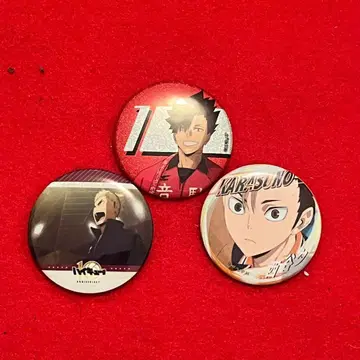 하이큐 캔뱃지 니시노야 쿠로오 테츠로 우카이 키라키라