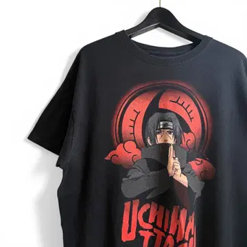 NARUTO 우치하 이타치 애니메이션 T셔츠 블랙 XL J03
