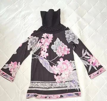 LEONARD FASHION 꽃무늬 터틀넥 튜닉