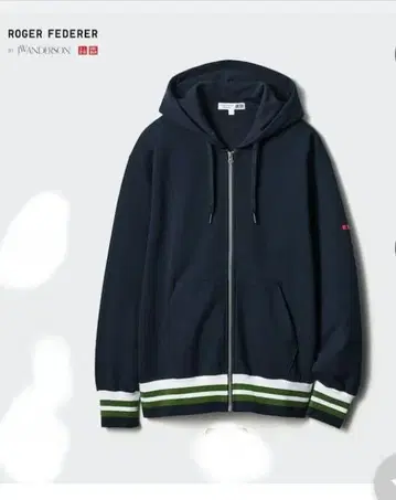 유니클로 로저 페더러 byJWANDERSON 맨투맨 풀 집업 후드티