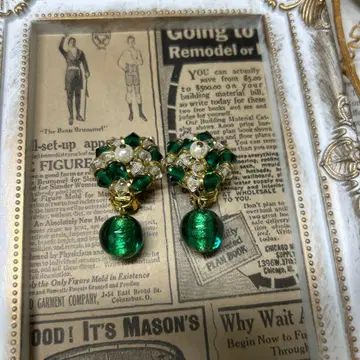 이탈리아제 스와로브스키와 베네치아 유리 귀찌