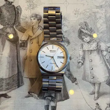 SEIKO 크로노스 쿼츠 손목시계 실버