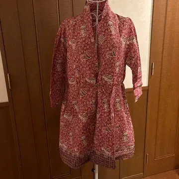 Anvai [ 아츠이치 ] 사라사 하오리, 블라우스, 원피스 면 100%