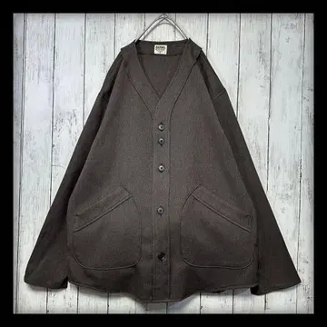 [ BARNS OUTFITTERS ] 베이스볼 셔츠풍 가디건 브라운 M