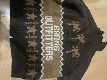 BARNS OUTFITTERS 브라운 계열 니트 M
