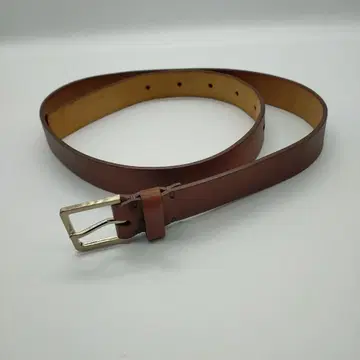 새상품급 이탈리아제 제뉴인 가죽 벨트 브라운 통가죽
