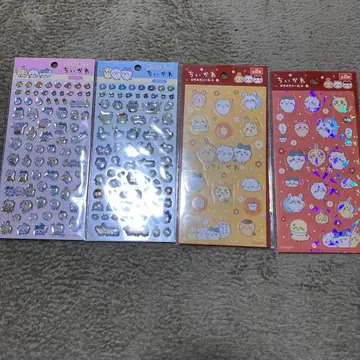 치이카와 (먼작귀) 통통 발바닥 씰 반짝반짝씰 4세트