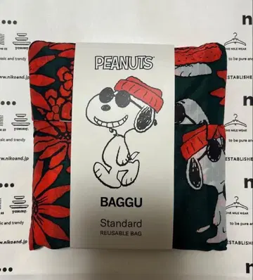 [미사용 새상품] BAGGU STANDARD PEANUTS 콜라보