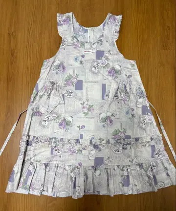 모모코하우스 꽃무늬 오버롤 스커트