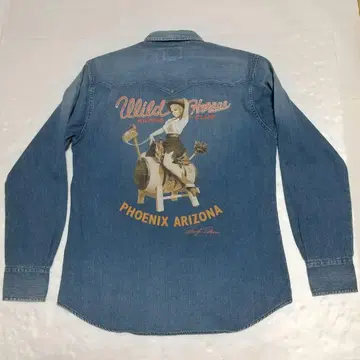 토이즈 맥코이 데님 웨스턴 셔츠 마릴린 몬로 와일드 호스 L