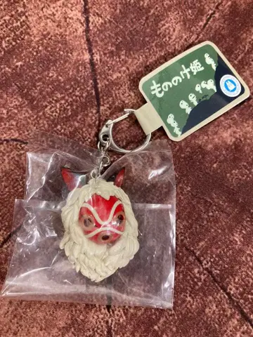 새상품 택 포함 지브리 모노노케 히메 키링 오면과 코다마 산 산의 오면