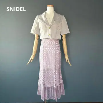 극미품 SNIDEL 스나이델 반팔 볼레로 자켓 하프 슬리브 타프타