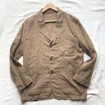 마가렛호웰 린넨 100% 테일러드 자켓 카멜 M 새상품급