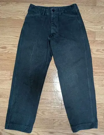 캡틴 선샤인 다크 그린 와이드 테이퍼드 데님