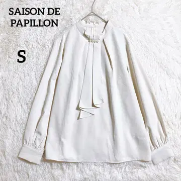 세존드파피용 보타이 긴팔 블라우스 펄 조 고급 화이트 [ S ]