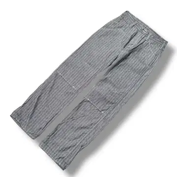 새상품급 IRON HEART 더블니 헤링본 팬츠 그레이 W31