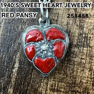 스위트하트 주얼리 팬지 에나멜 실버 빈티지 목걸이 1