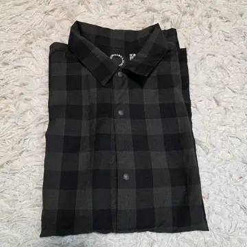 야마토미치 Merino Short Sleeve Shirt 올리브 체크