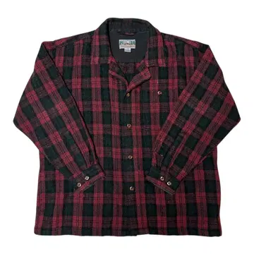 EMS 체크 셔츠 울 버팔로 체크 L 구제 의류