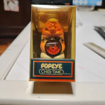 빈티지 레어 뽀빠이 치비타임 미니 시계 미사용