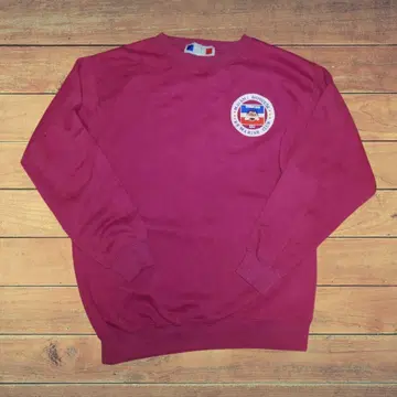 마젠타 색 빈티지 맨투맨 캡틴 산타