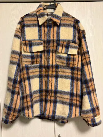 AMAILTOKYO 체크 무늬 샤기 자켓