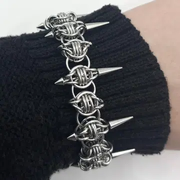 chainmail spike bracelet grunge goth y2k