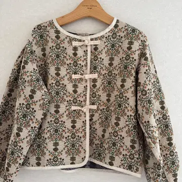 사만사 모스모스 고블랑 직조 자켓 택 포함 새상품 베이지 봄 겉옷으로