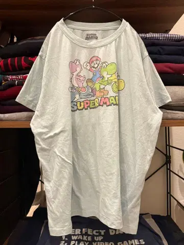 [슈퍼 마리오] 해외 구제 의류 캐릭터 T Y2K Mario